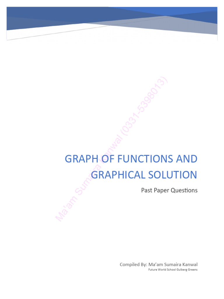 Graph Functions & Solutions Past Papers | PDF