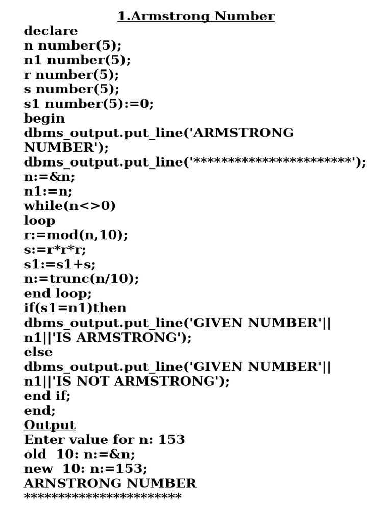 CS DBMS PLSQL Nov 2018 | PDF | Pl/Sql | Oracle Corporation