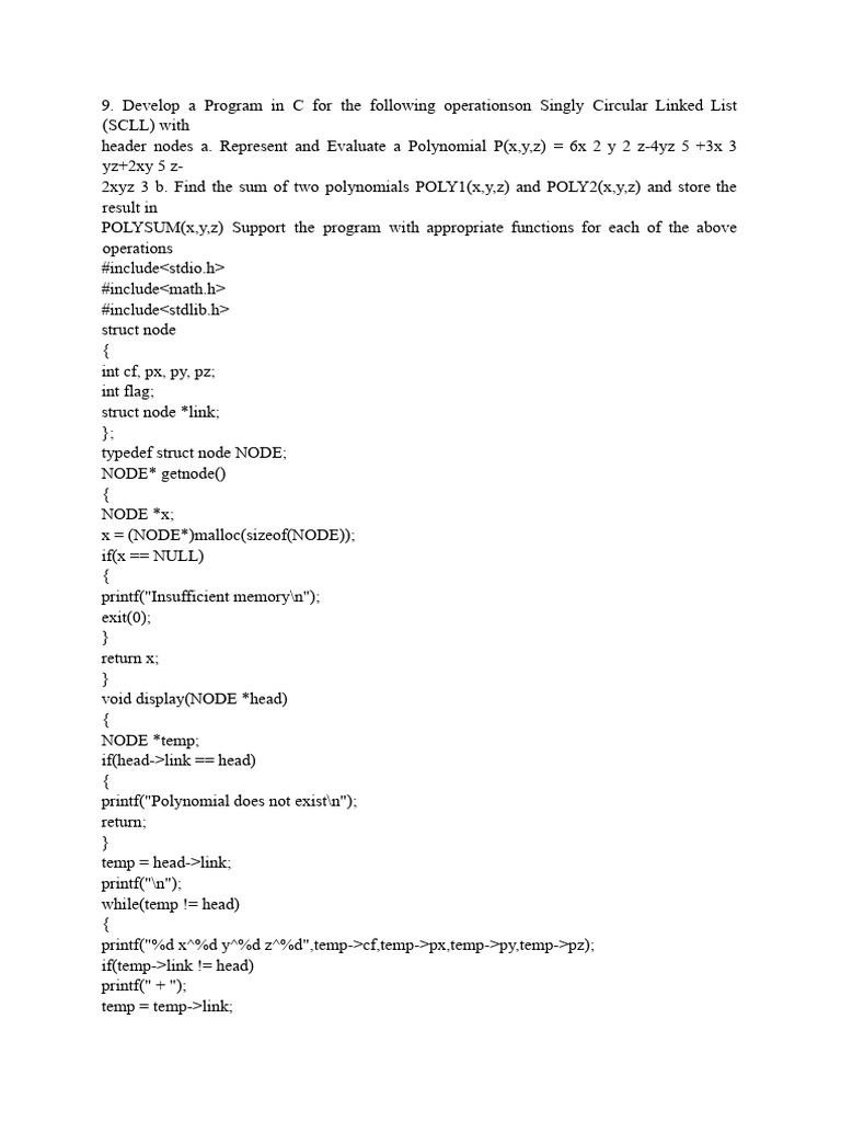 Dsa 9-10-11 and 12 Programs | PDF | Software Engineering | Algorithms ...