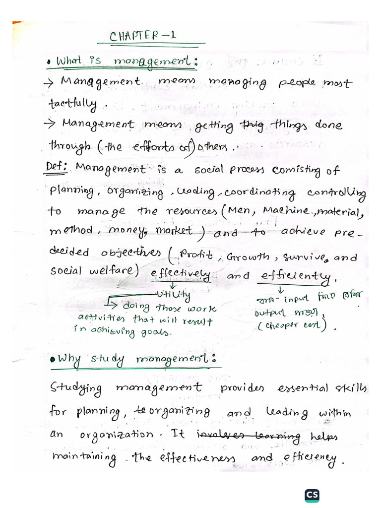Management Chapter 1 | PDF