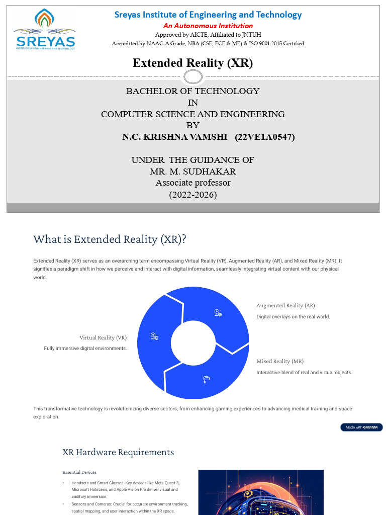 Understanding Extended Reality (XR) | PDF | Virtual Reality | Augmented ...