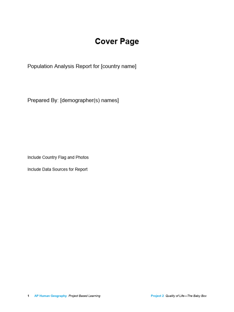 Population Analysis Report. Section 1 | PDF | Total Fertility Rate ...