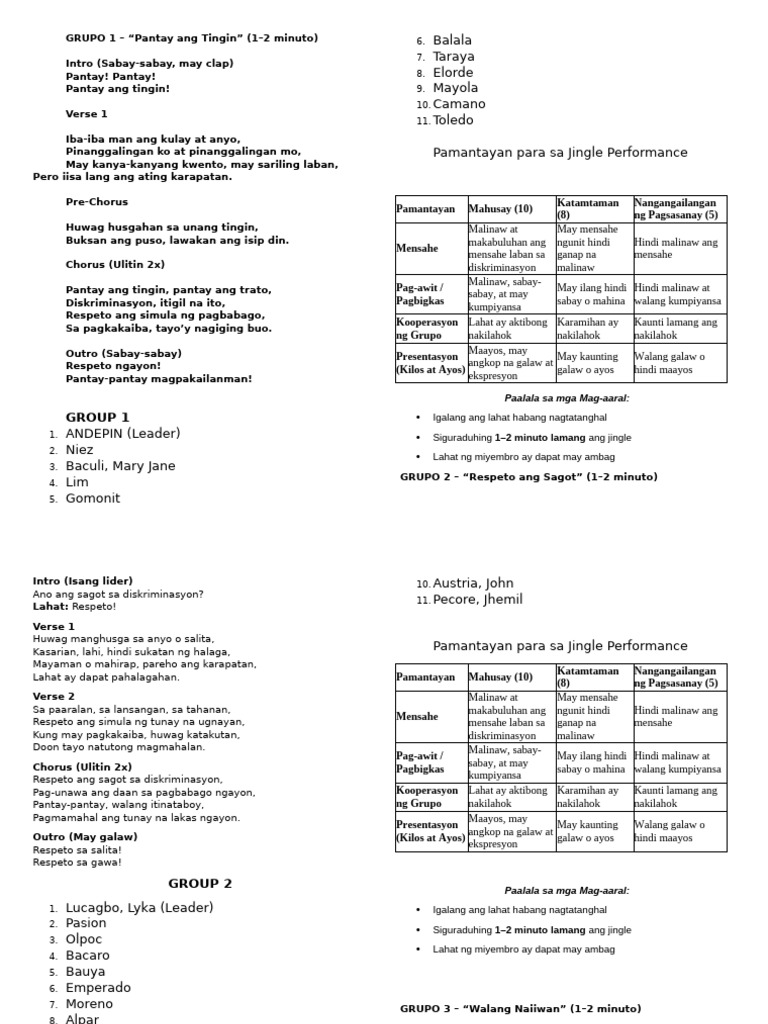 Jingle Contest | PDF
