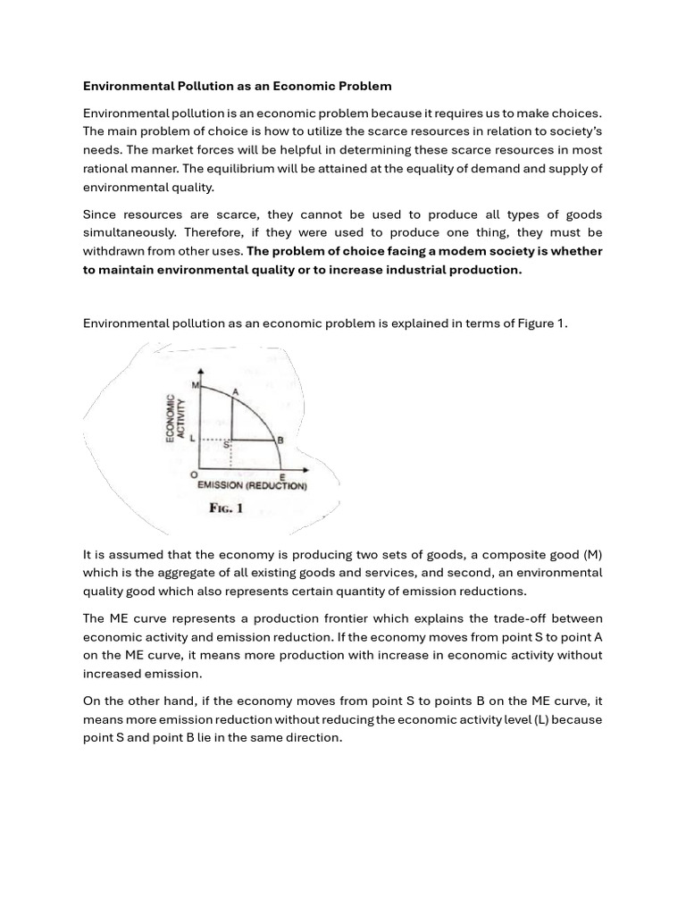 Economic Impacts of Environmental Pollution | PDF | Economics | Natural ...