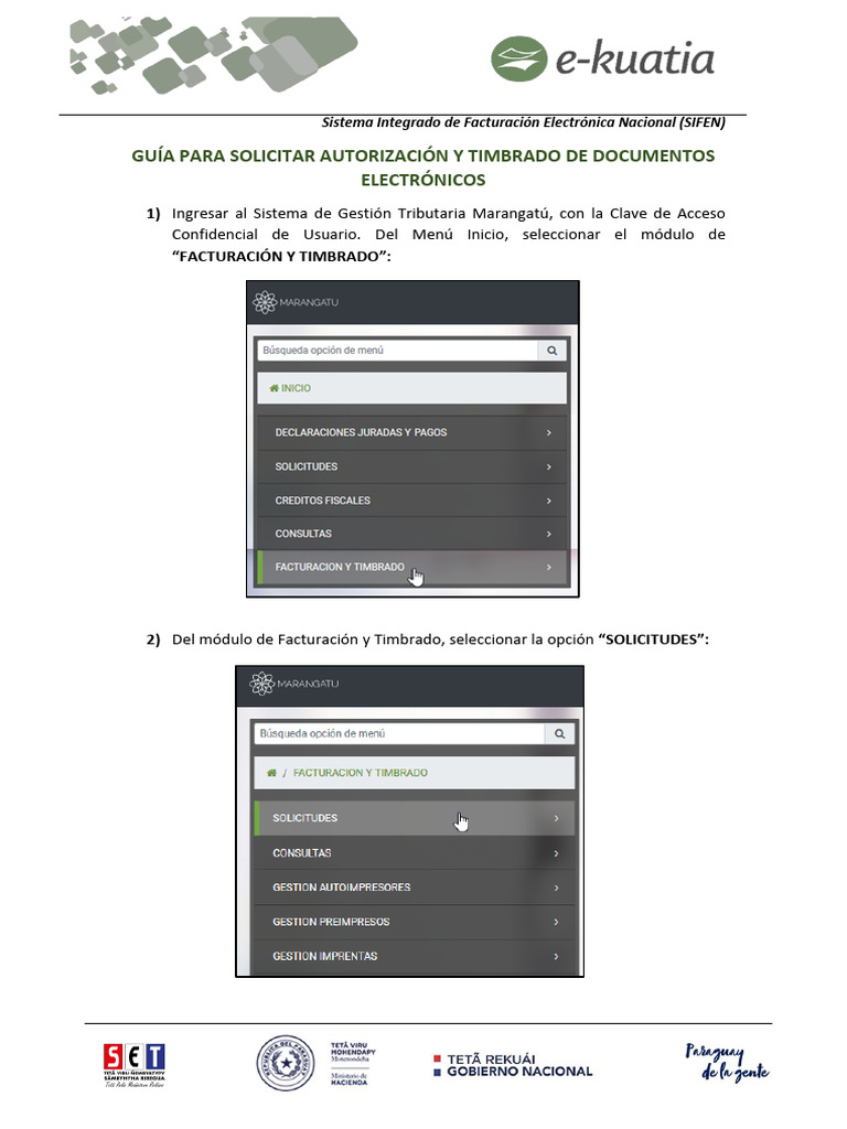 Guía para Solicitar Autorización y Timbrado de Documentos | PDF ...