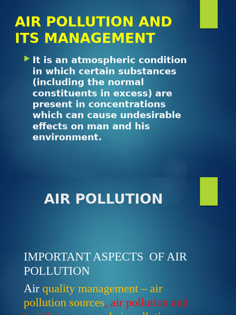 Air Pollution Control - Lecture (Modified - 2025) | PDF | Particulates ...