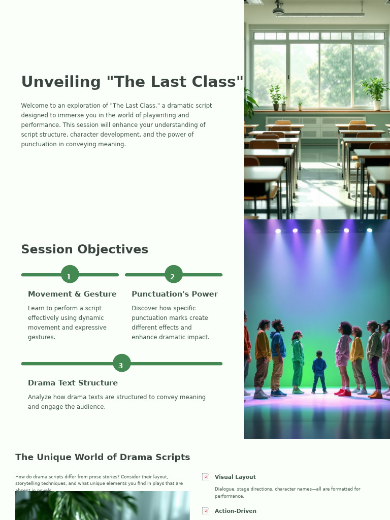5.6unveiling The Last Class | PDF | Punctuation | Storytelling