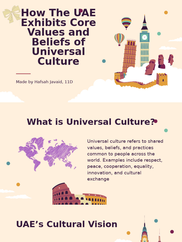 UAE's Role in Universal Culture Values | PDF | United Arab Emirates