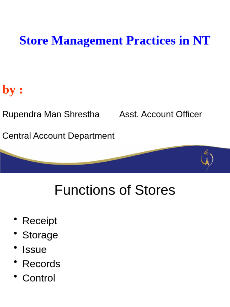 Store Management Practices in NT | PDF | Inventory | Logistics