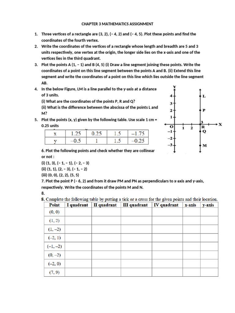 Rectangle and Coordinate Geometry Tasks | PDF