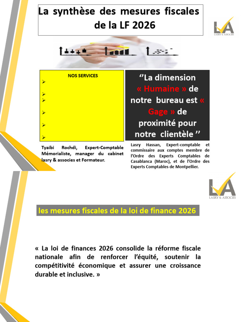 Mesures fiscales de la LF 2026 au Maroc | PDF | Retraite | Taxe sur la ...