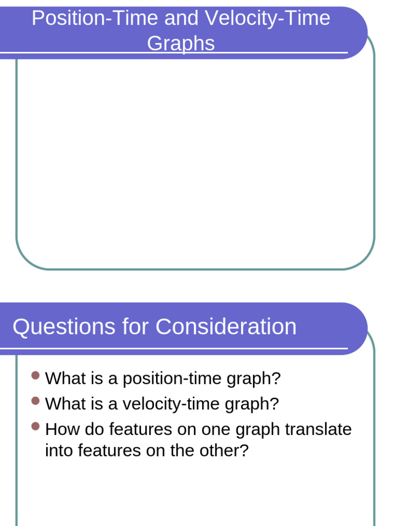 Understanding Position and Velocity Graphs | PDF | Velocity | Acceleration