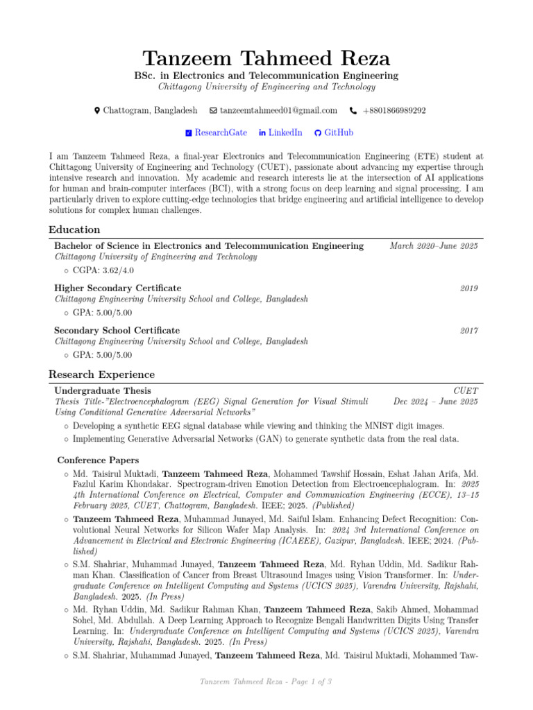 Electronics Engineering Student Profile | PDF | Capacitance ...
