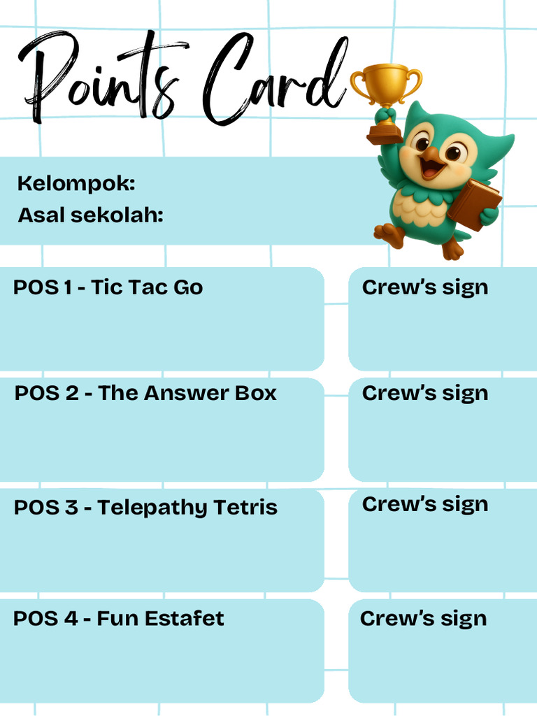 Points Card | PDF