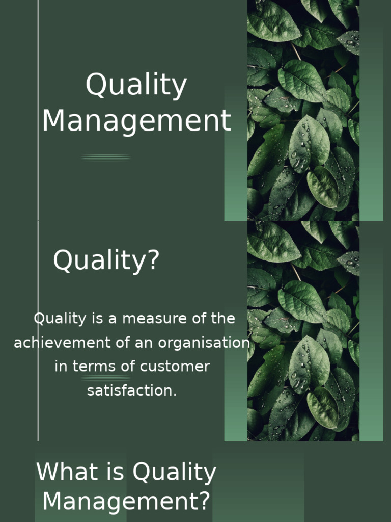 Understanding Quality Management Processes | PDF