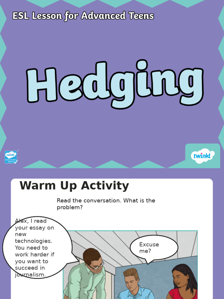 Understanding Hedging in Communication | PDF | Verb | Adjective