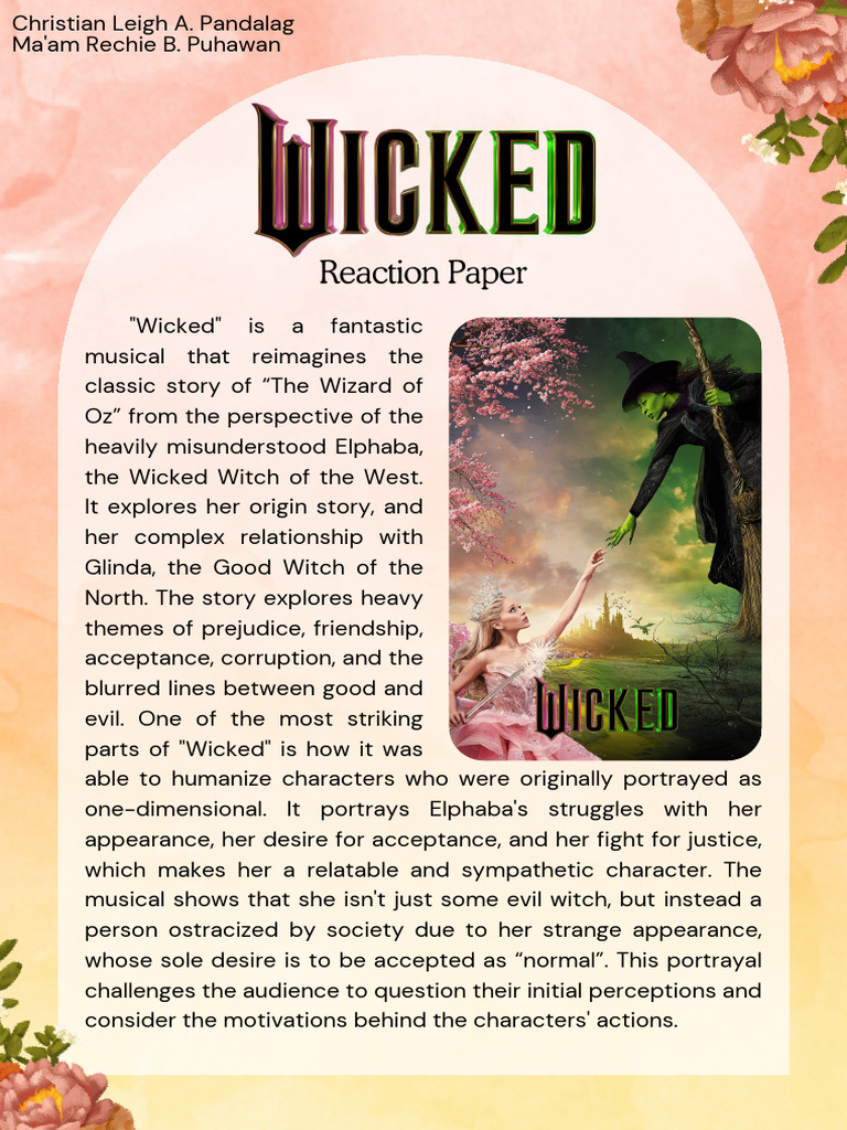 "Wicked: A Deep Dive into Themes" | PDF | Wizard Of Oz (Character)