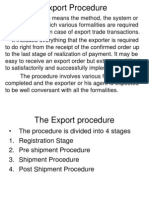 Export Procedure