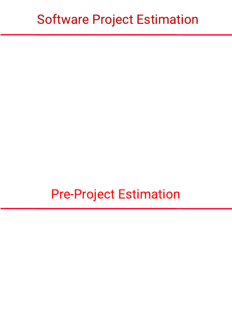 Software Project Estimation Techniques | PDF | Software Development | Risk