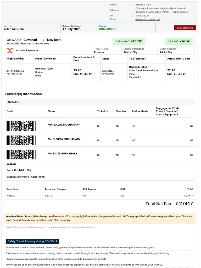 Ticket 2514776341 | PDF | Aviation | Transport
