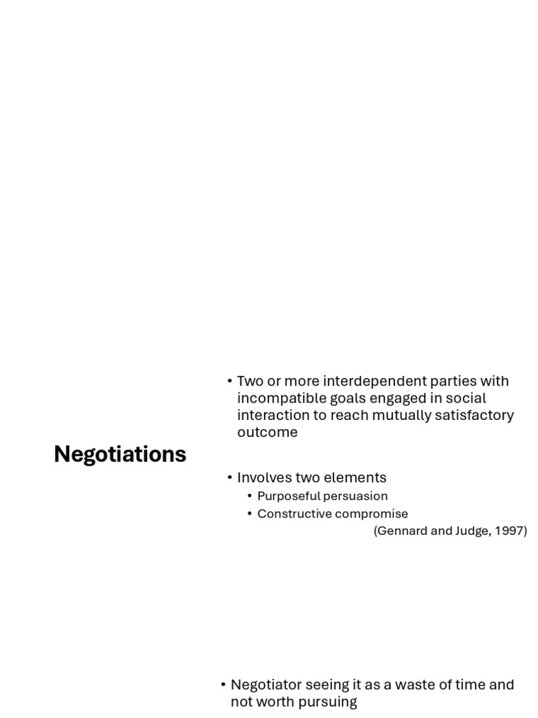 Strategies and Principles of Negotiation | PDF | Negotiation | Cognition