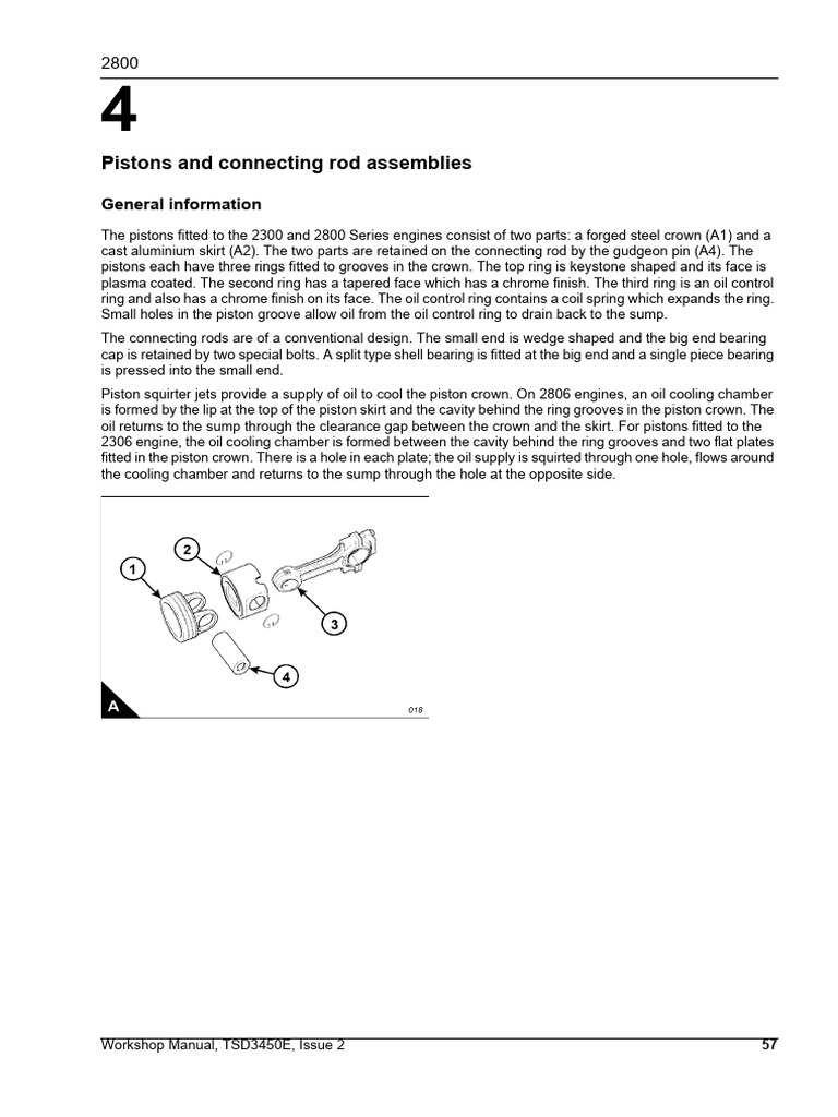 2800 Engine Piston and Rod Assembly Guide | PDF | Piston | Bearing ...
