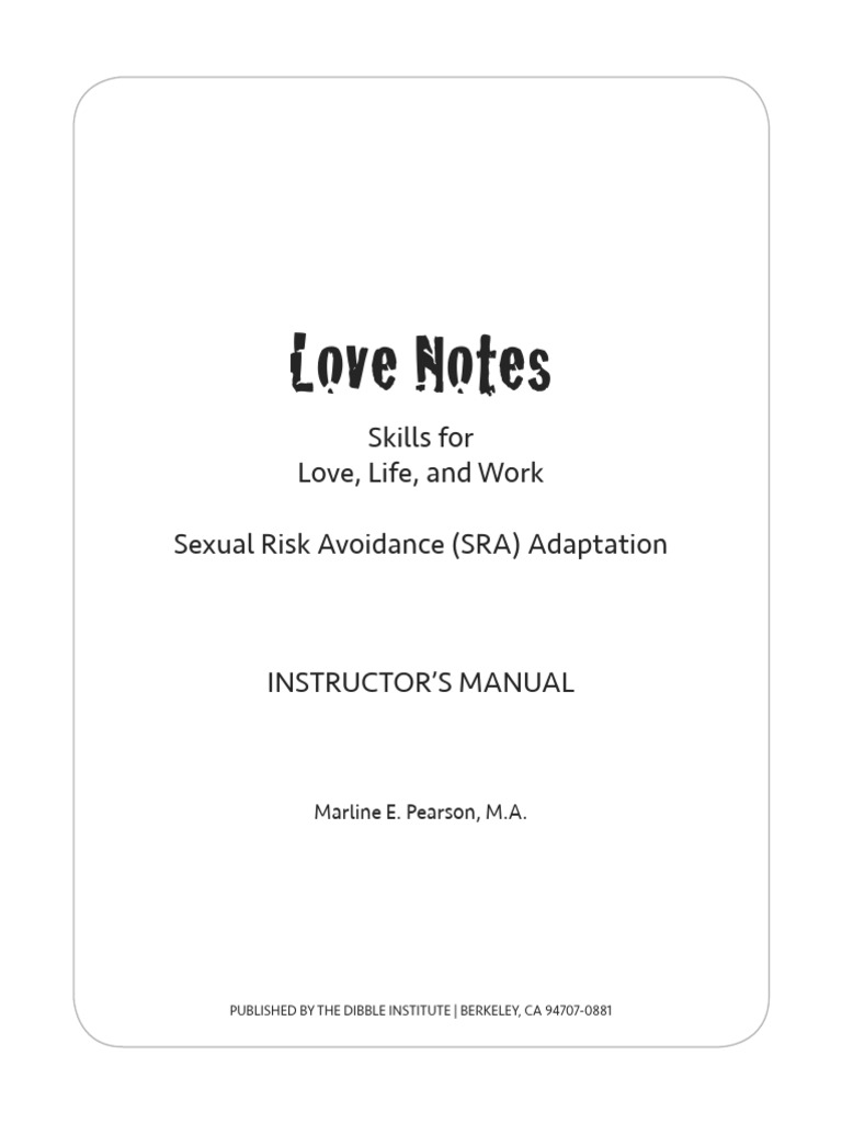 Love Notes Instructor's Manual for Youth | PDF | Adolescence | Violence