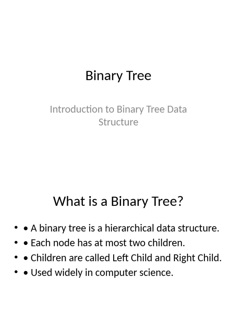 Binary Tree Presentation | PDF