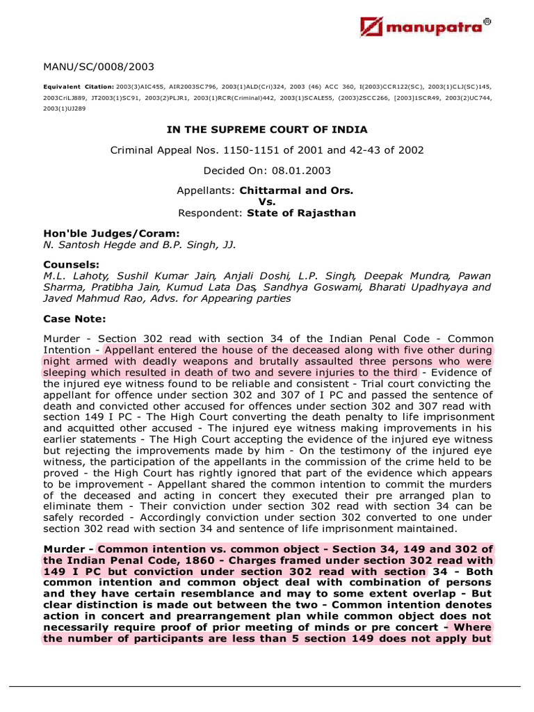 Supreme Court Ruling on Murder Case | PDF | Acquittal | Murder