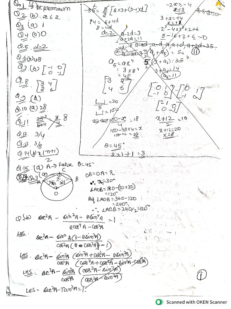 Pre Board 2 Solutions Maths | PDF