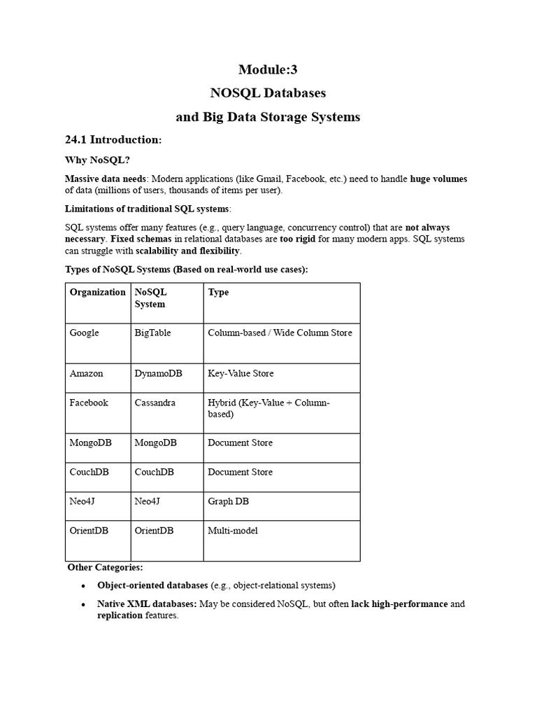 Understanding NoSQL Databases and Big Data | PDF | No Sql | Replication ...