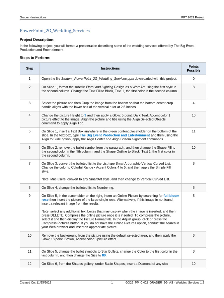 Wedding Services PowerPoint Instructions | PDF | Microsoft Power Point ...