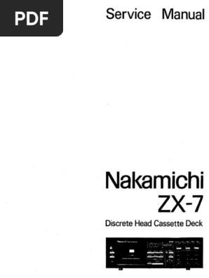 Nakamichi ZX-7 Service Manual | PDF