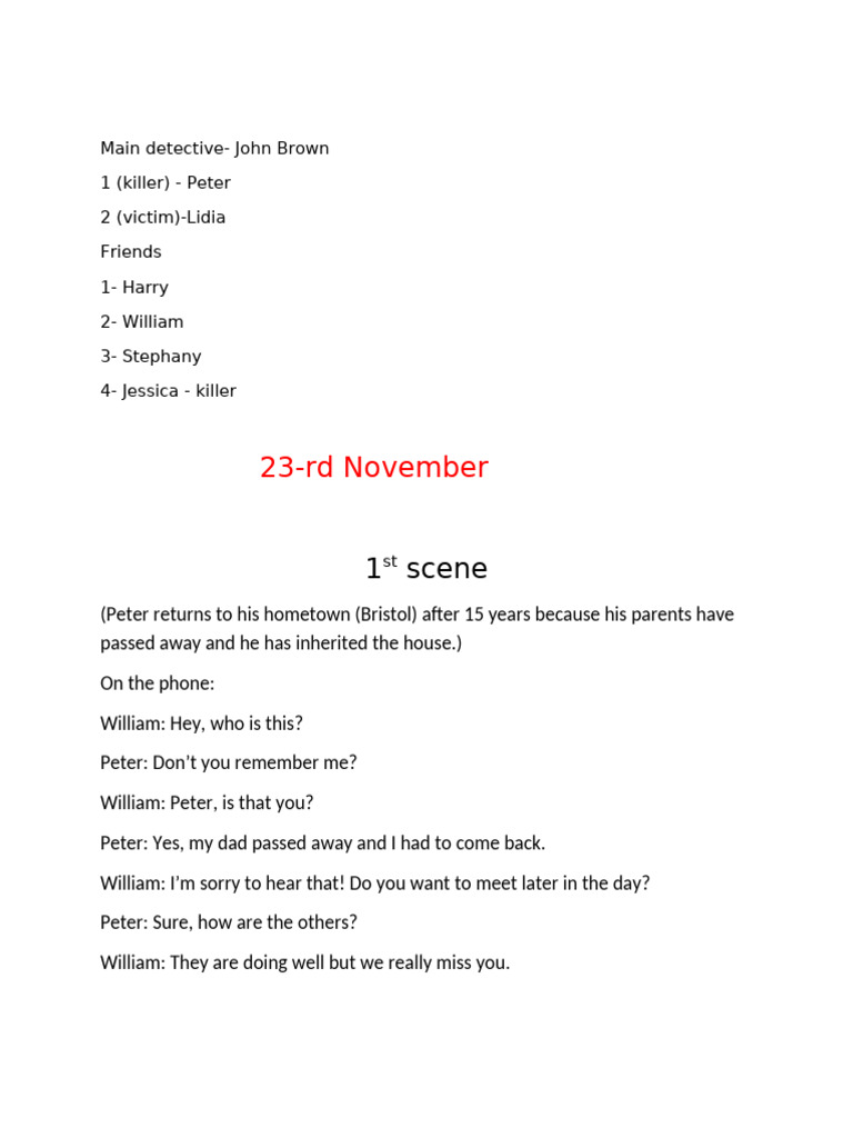 "Murder Mystery in Bristol: The Truth Unveiled" | PDF
