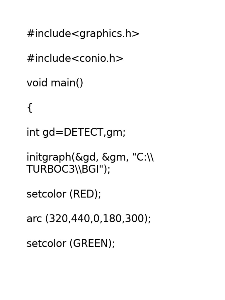 Colorful Arc Graphics in C++ | PDF