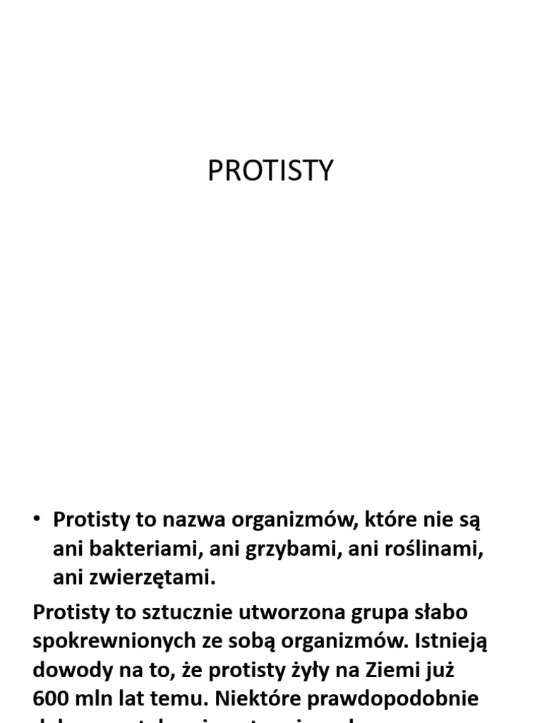 Protisty Notatka | PDF