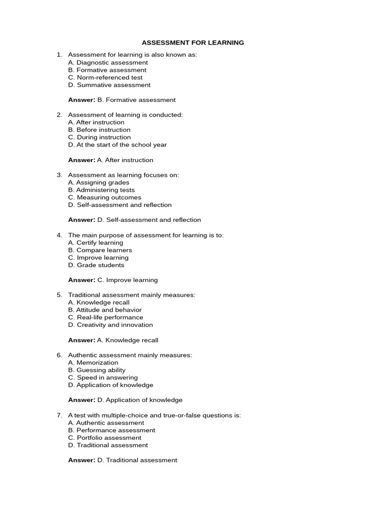 Understanding Assessment Types in Education | PDF | Educational ...