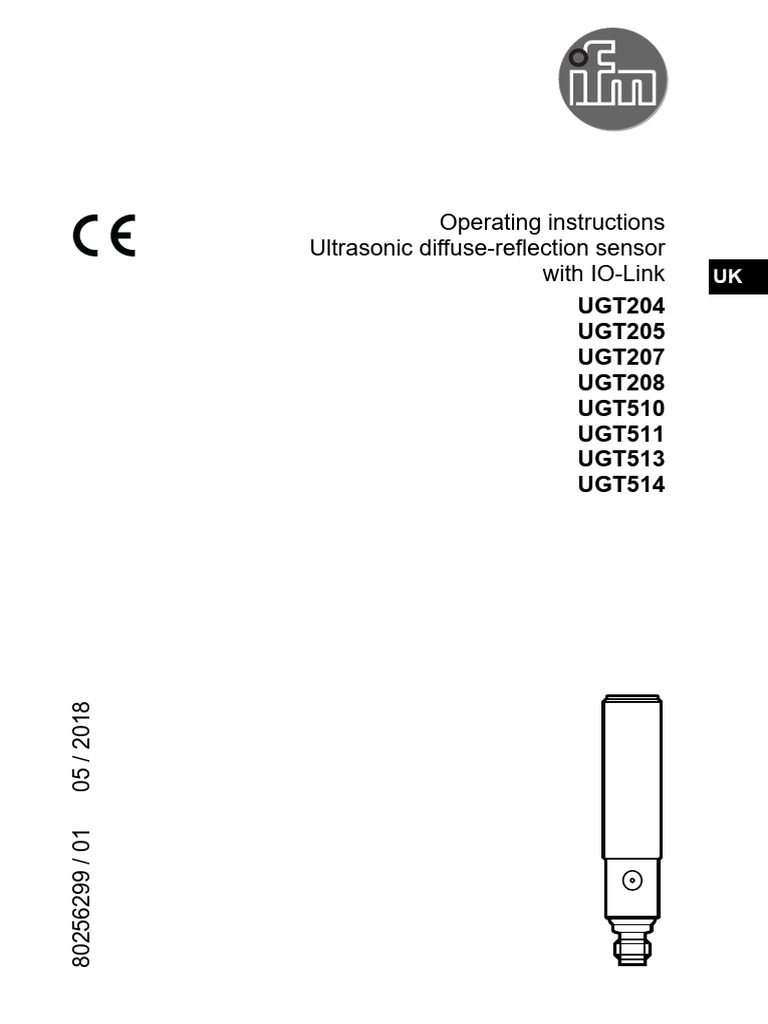 Manuale ifm UGT513 | PDF | Sensor | Electrical Connector センサーUGT513