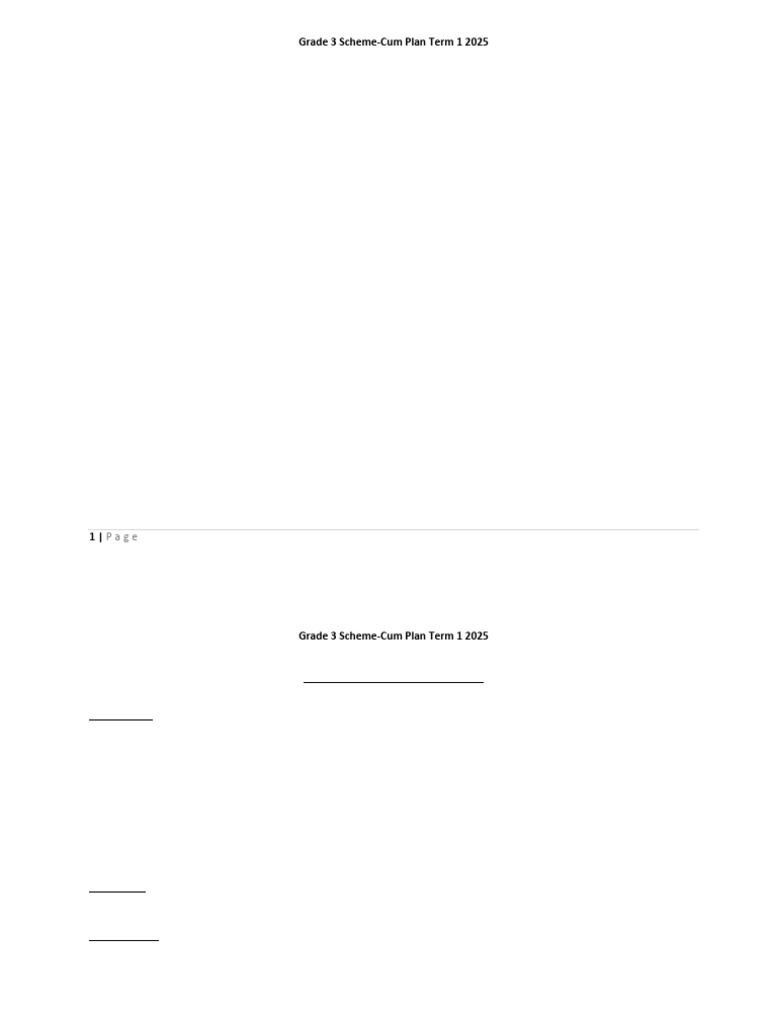 Grade 3 English Curriculum Term 1 2025 | PDF | Fluency | Phonics