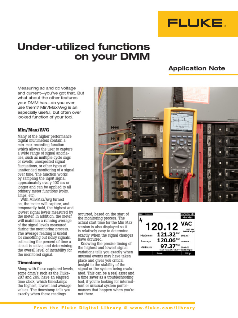 Under-Utilized Functions On Your DMM | PDF | Electrical Engineering ...