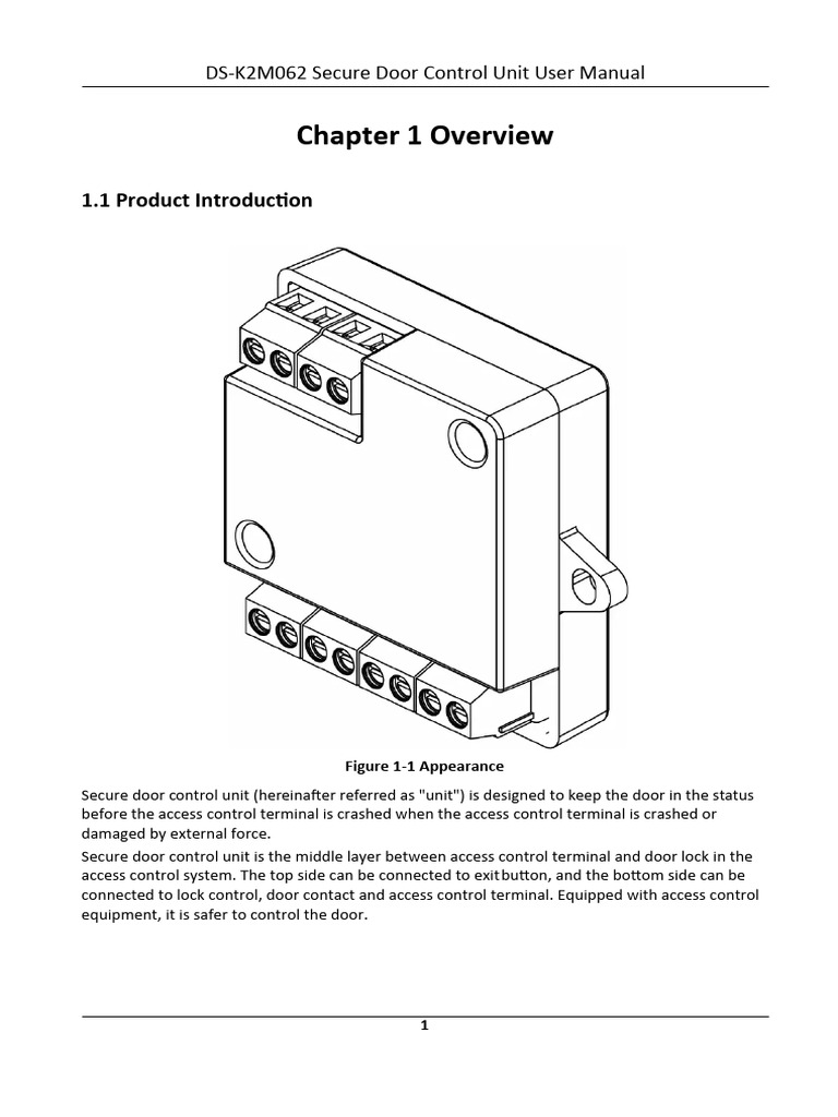 Secure Door Control Unit Overview | PDF