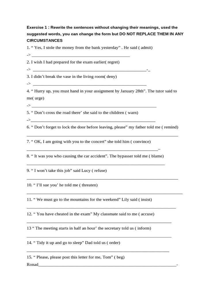 Exercises | PDF