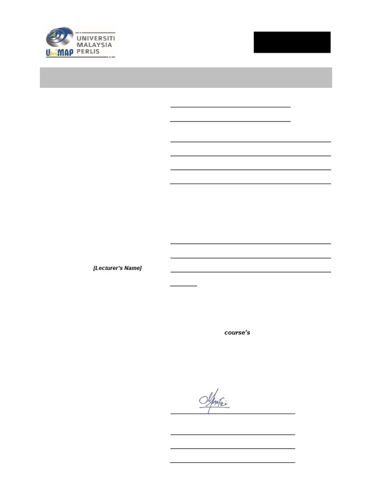 Course Attendance Warning Form | PDF