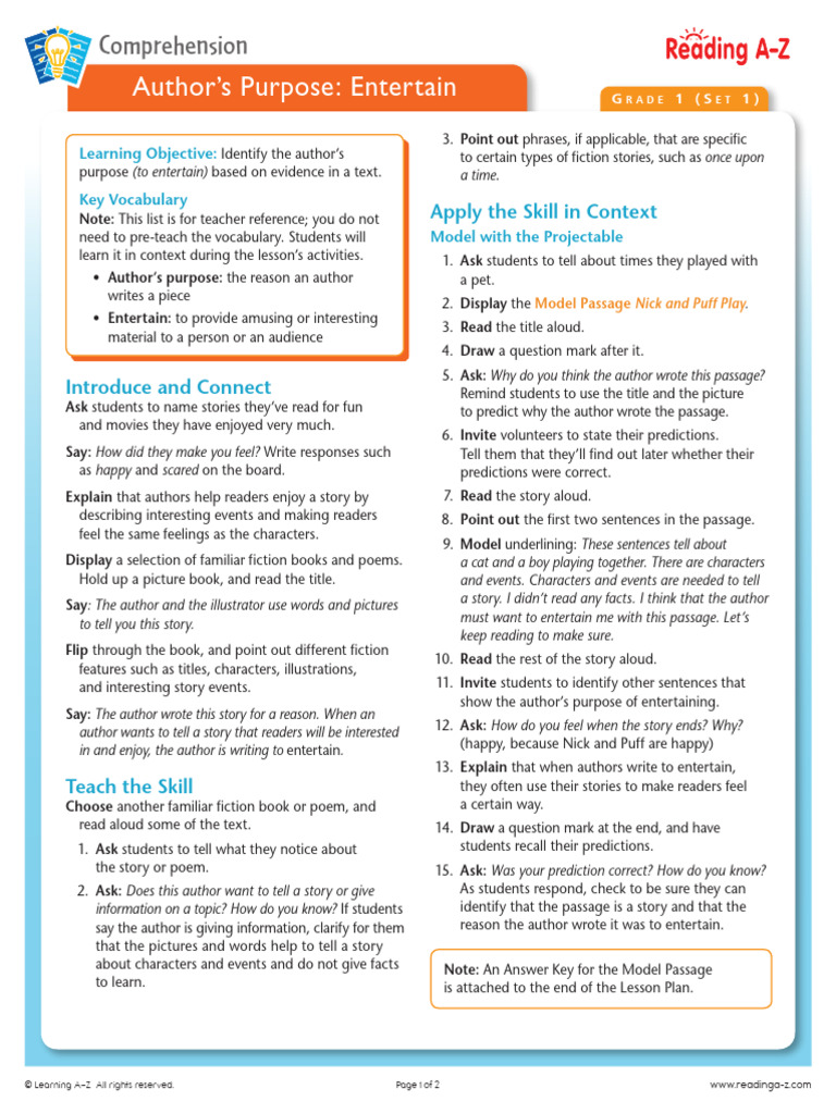 Cs Gr1 Ape Teacher Lesson Plan | PDF | Reading Comprehension | Learning