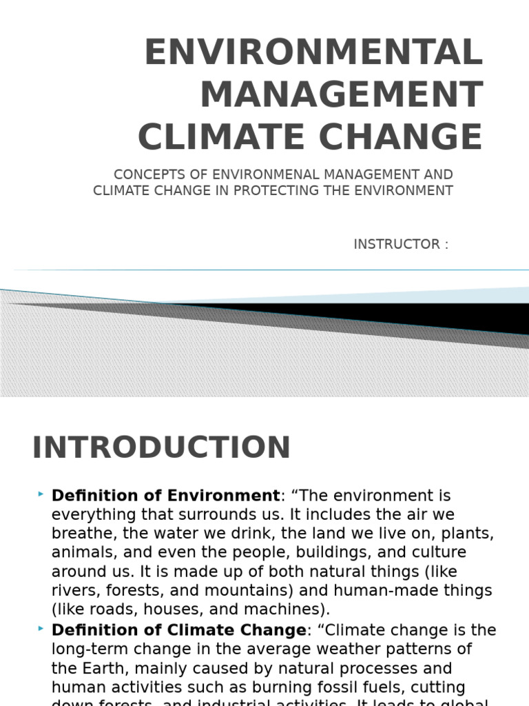 Environmental Management & Climate Change | PDF | Climate Change ...