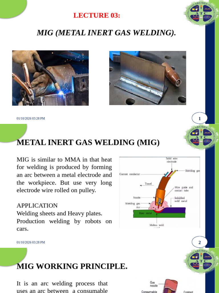 MIG Welding: Techniques and Applications | PDF | Welding | Construction