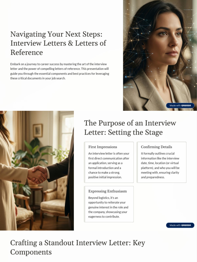 Navigating Your Next Steps Interview Letters and Letters of Reference ...