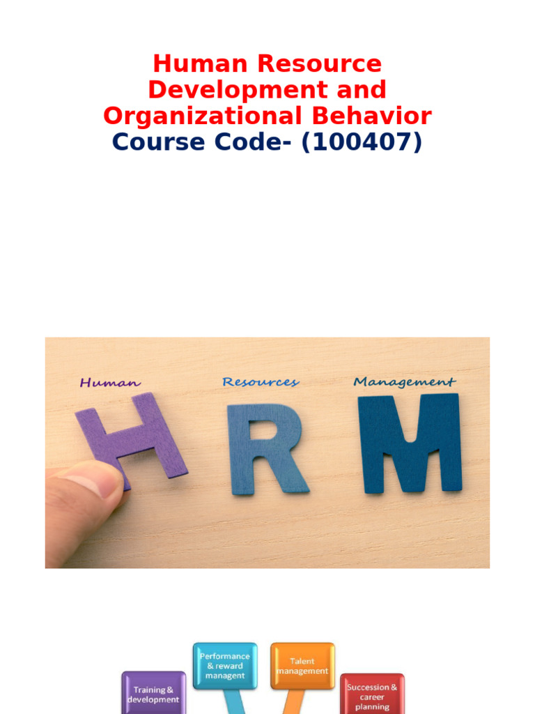 Human Resource Development and Organizational Behavior-3 | PDF | Human ...