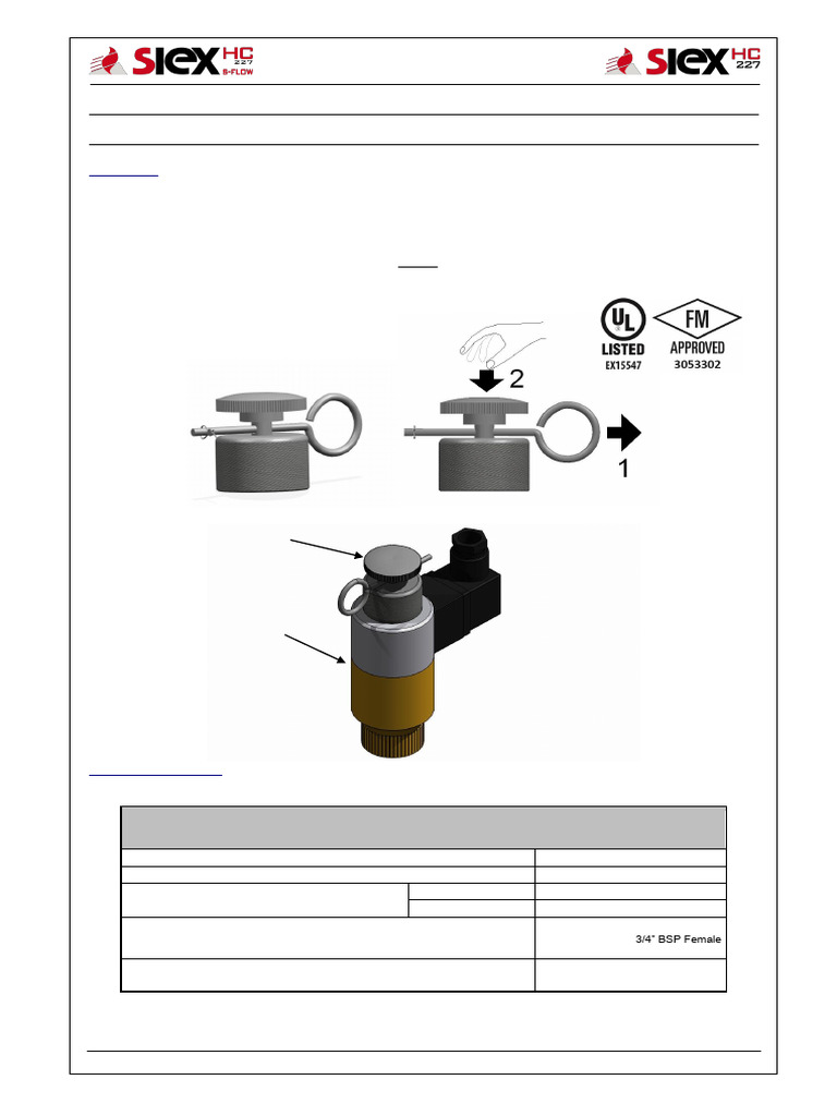 Manual Actuator Head 227DMS Data Sheet | PDF | Manufactured Goods ...