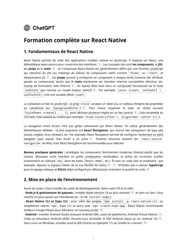 Guide complet sur React Native | PDF | Android (Système d'exploitation ...